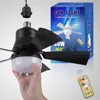 E27 Screw Head LED Fan Light Remote Control Three Color Dimming Detachable Fan Leaf for Kitchen Bedroom Smart Silent Use 85-265V 1