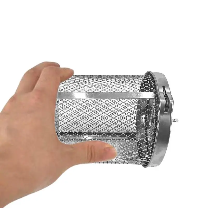 StainlessSteelRoundRotisserieBasketUniversalGrillRotisserieSpit