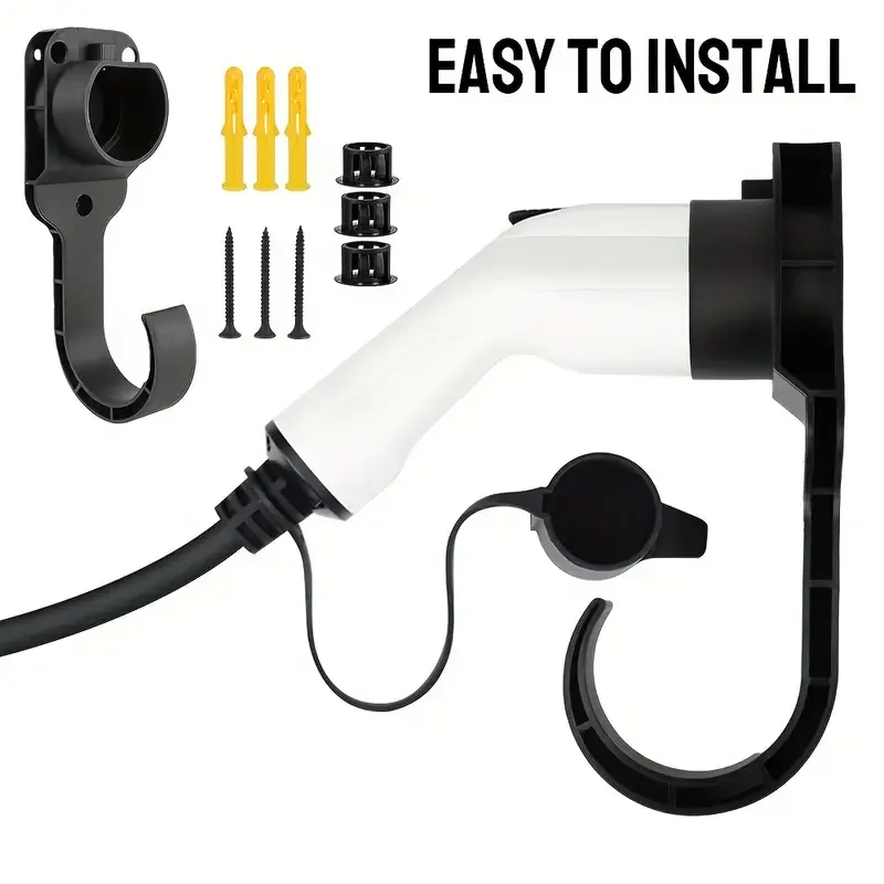Wall Mount Bracket For Electric Car Charging EV Charger Cable Holder Universal Gun Head Socket For Type 2 Connector EU Plug