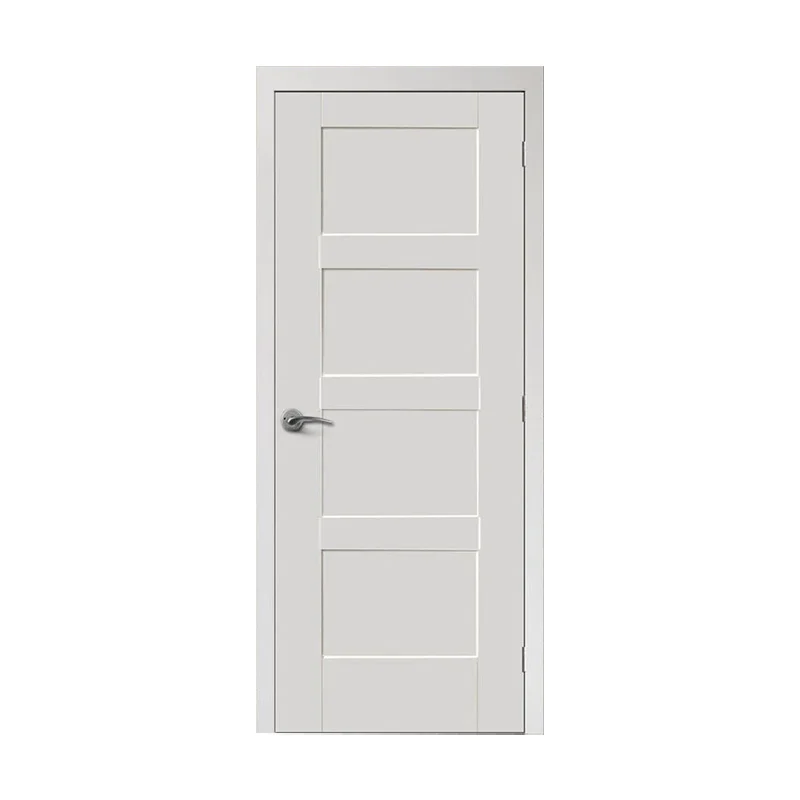 

Door Concise Style White Paneled Solid Manufactured Wood Primed Shaker Slab Standard Door