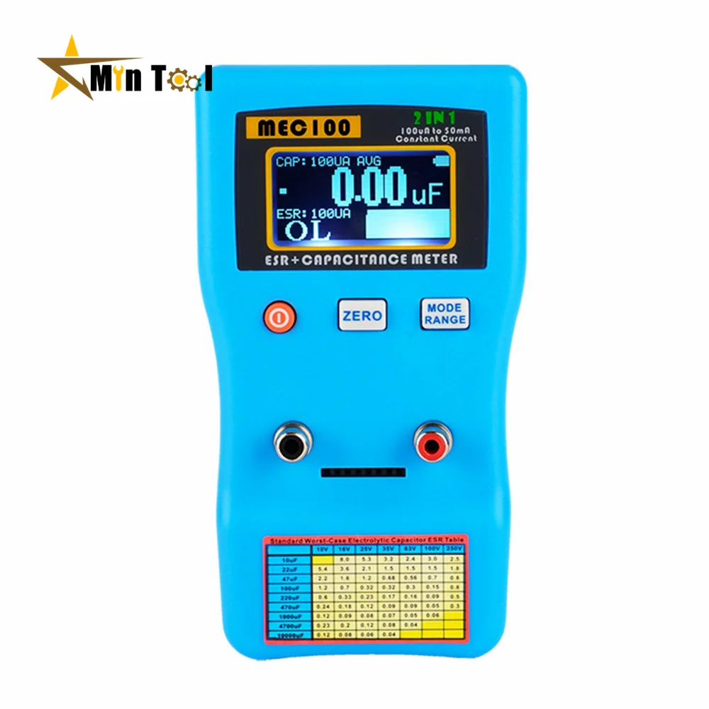 MEC-100 ESR Capacitance Ohm Meter Measuring Capacitance Resistance Capacitor Circuit Tester Capacitor Tester 6
