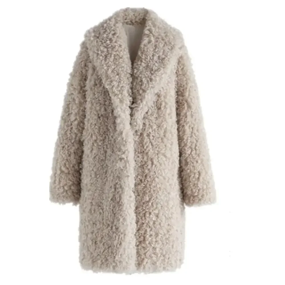 

Fur Women Faux Fur Coats Women Lambswool Jacket Female Winter Thick Furs Coats Overcoats Women Long Outwear