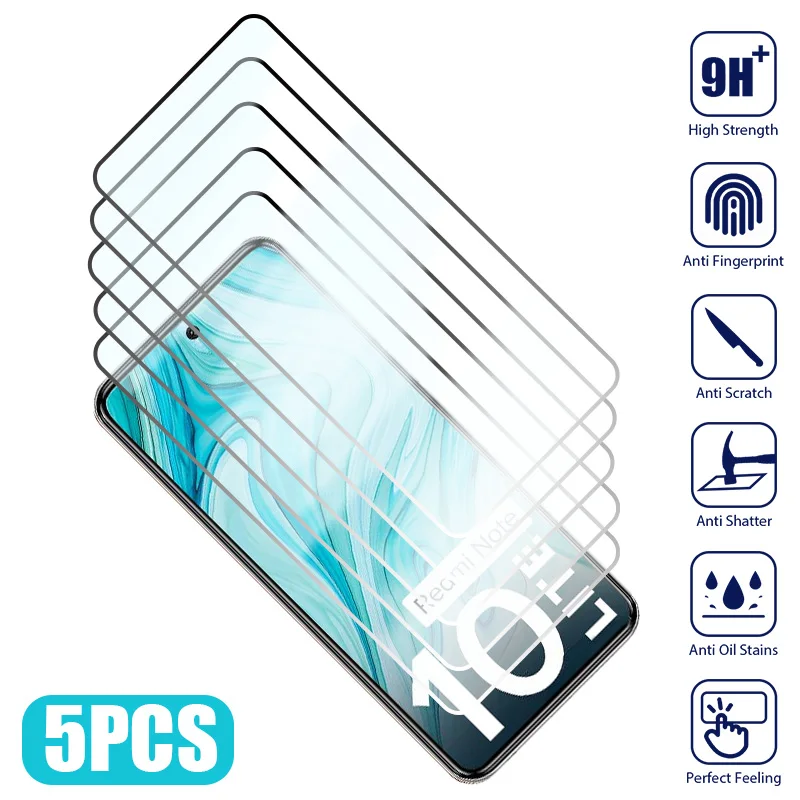 5Pcs Tempered Glass For Xiaomi Redmi Note 5 Plus Note 5 Pro Screen Protector Redmi 7 7A 8 9 9A 9AT 9C 9T 10 10C Front Film