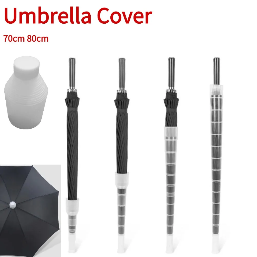Transparent Umbrella Cover Plastic Non-drip Retractable Umbrella Waterproof Cover Home Multi-functional Car Stand
