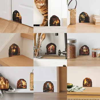 Autocollant Mural petite souris mignon, décor de chambre d'enfants, papier peint auto-adhésif d'angle de chambre à coucher, autocollants de décoration de maison de Rats de dessin animé 1