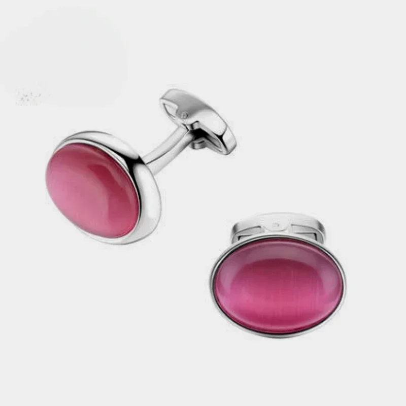 High End Natural Stone Metal Cufflinks for Men and Women's Business Casual Shirt Buttons Fashionable Wedding Jewelry Accessories