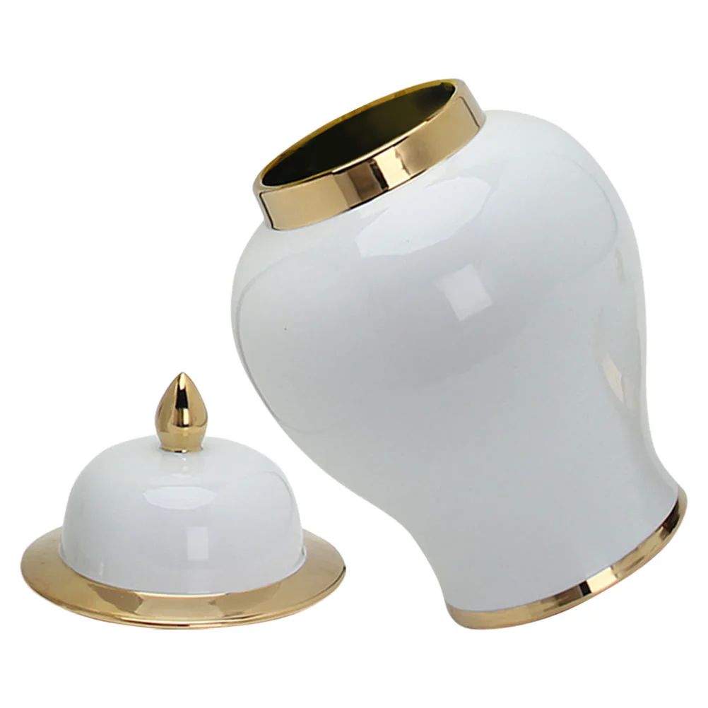 

White Ceramic Tea Canister Porcelain Airtight Loose Tea Container Tea Coffee Storage Jar