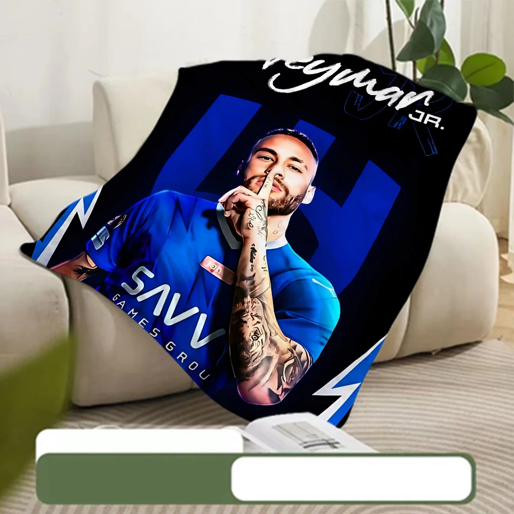 Printed Blanket Picnic Blanket  Football Star Neymars Warm Blanket Soft and Comfortable Home Travel Birthday Gift 6