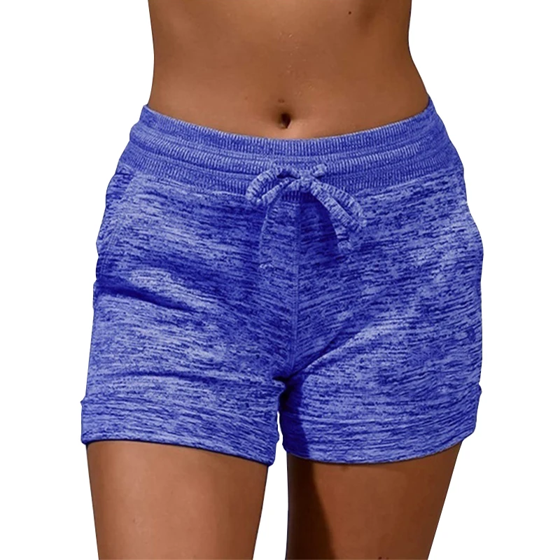 Womens Solid Elasticated Waist Shorts Ladies Summer Yoga Gym Fitness Jogging Hot Pants Sweatpants Clothing 3