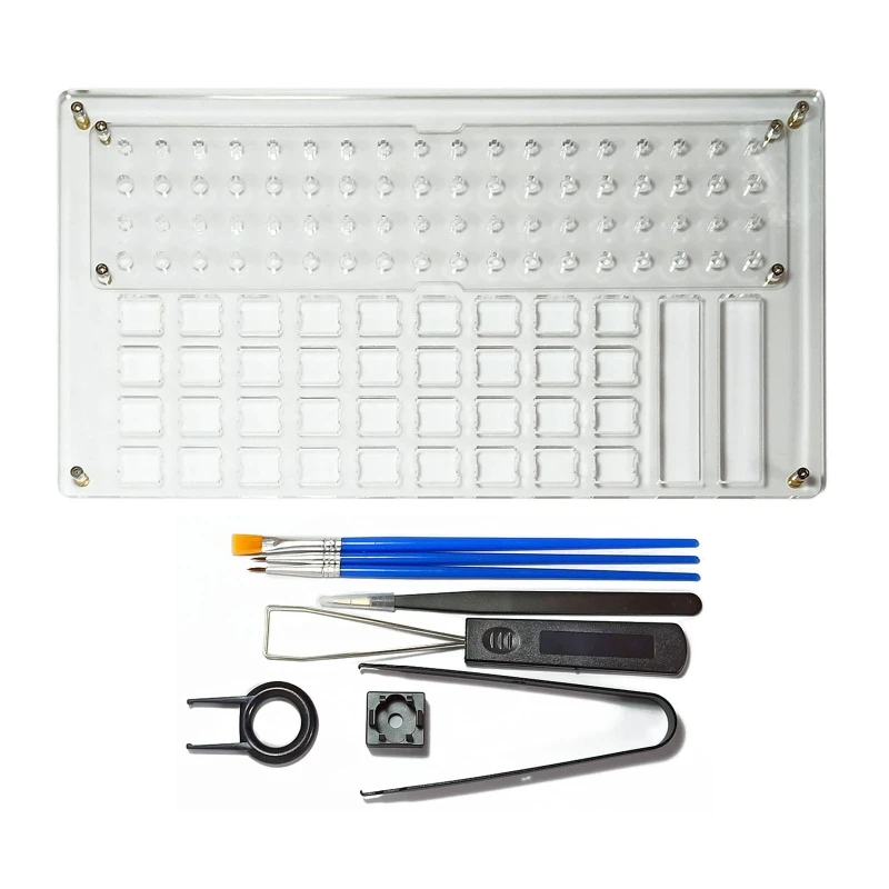 Lube Station Switch Tester Opener Lubrication Tool Kit with Key Puller Lube Pens For Cherry Mechanical Keyboard 36 Hole