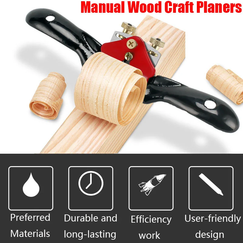 ManualWoodCraftPlanersAdjustableMetalBladeMiniHandPushPlaner