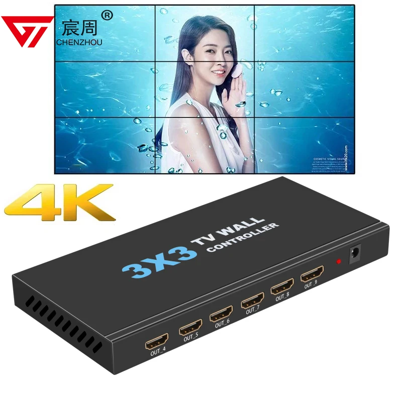 4K Hdmi Video Wall Controller 3X3 Hdmi Dvi Video Wall Processor 1 X2 1 X4 1 X3 2 X1 2X3 3X2 4 X2 Multi Video Screen Processor Splicer