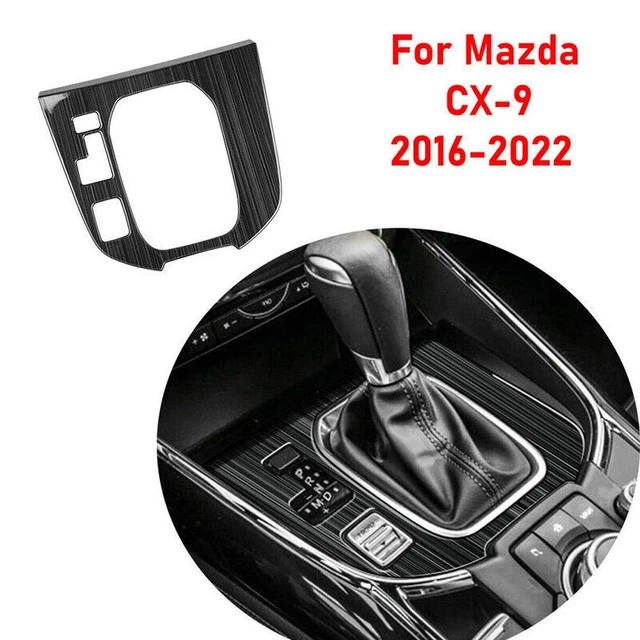 Black Titanium Gear Shift Panel Decor Cover Trim For Mazda Cx 9