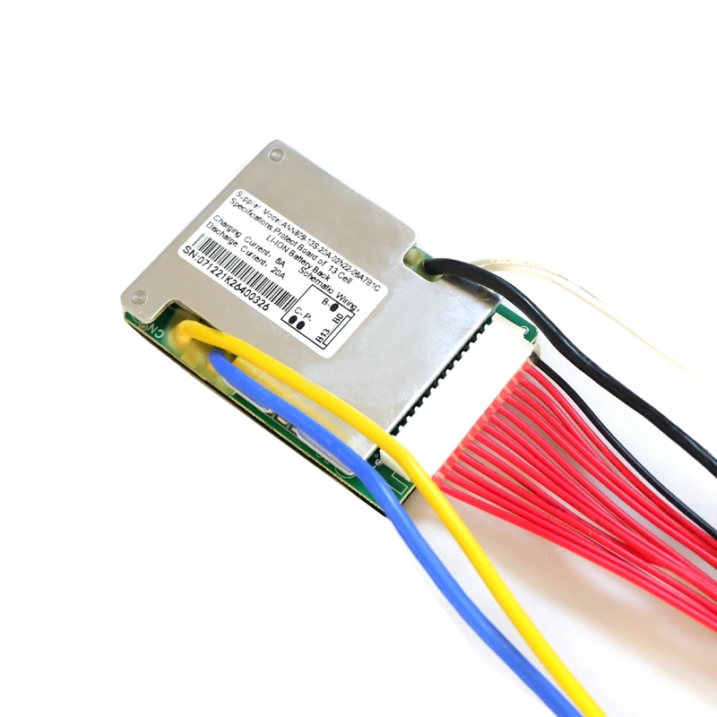 Rechargeable Battery 13S 48V 20A BMS Lithium Battery Protection Circuit Board With Balance Function And Temperature Sensor