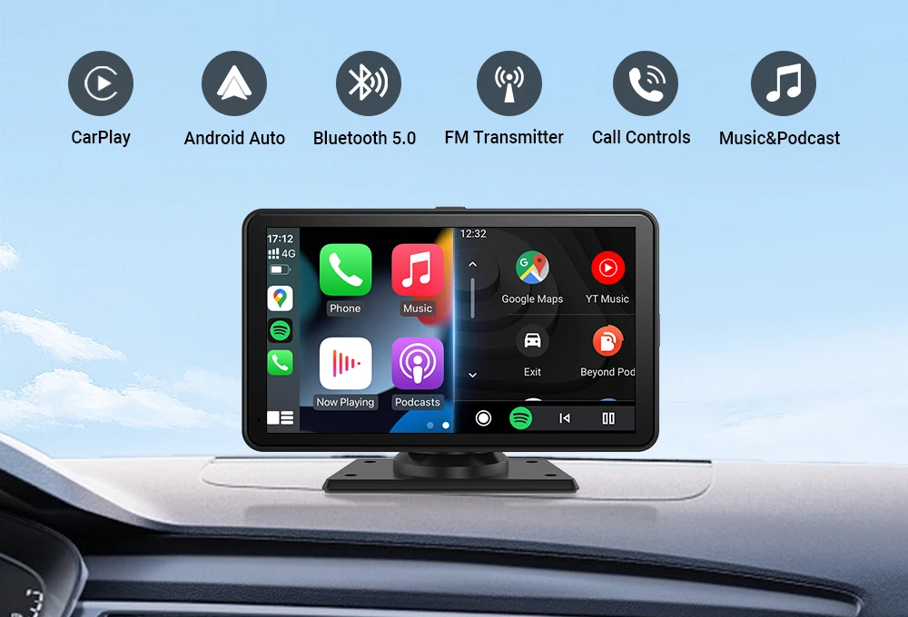 Ottoscreen Max Portable Apple Carplay & Android Auto Screen For Car wi –  ottoscreen