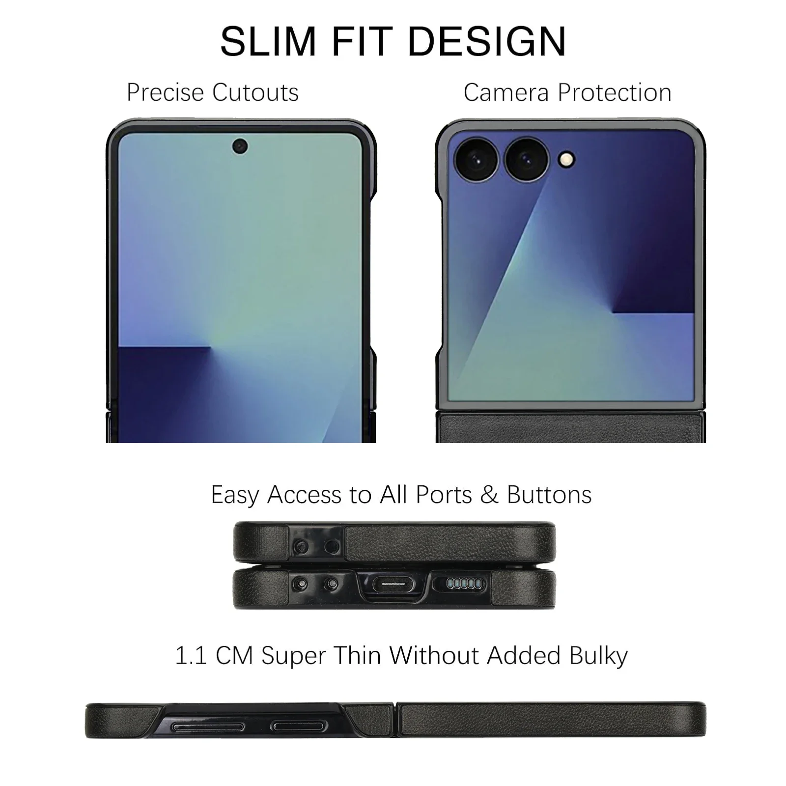 حافظة هاتف جلدية مغناطيسية للشحن اللاسلكي لهاتف سا...