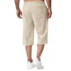 Men's Spring And Summer Cotton Sweatpants Jogging Pants Loose Casual Beach Vacation Capri Pants 2