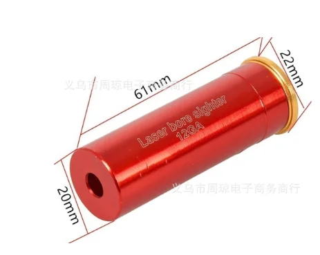 Description Picture 5 of itemRed Laser Bore Sighter For 9MM 7.62x39MM 7MM 223REM 8MM 7.62x54MM Hunting Laser Collimator Hunting Optics
