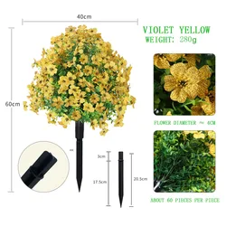 Simulated Green Eucalyptus and Lavender Potted Plant for Indoor and Outdoor Decoration (Purple Lolita Yellow)