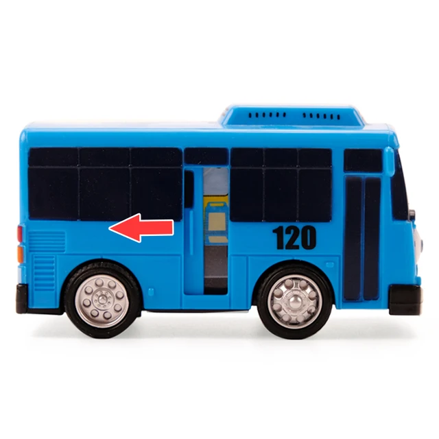 Tayo The Little Bus 1004/ 2004 Playset 4pc/Set Launch Pad Set Cartoon Car Toy Tayo Pull-Back Car Large Size With Openable Doors 4