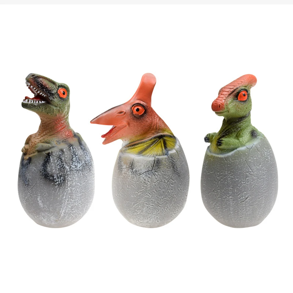 Lovely T-rex Triceratops Dinosaur Egg PVC Model BB Device Development Kids Toy 5