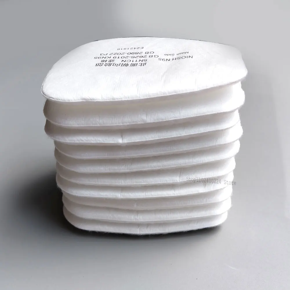300Pcs 5N11 Industry Spray Paint Dust-Proof Filter Cotton Replaceable For 6200/7502/6800 Series Respirator Gas Mask Accessory
