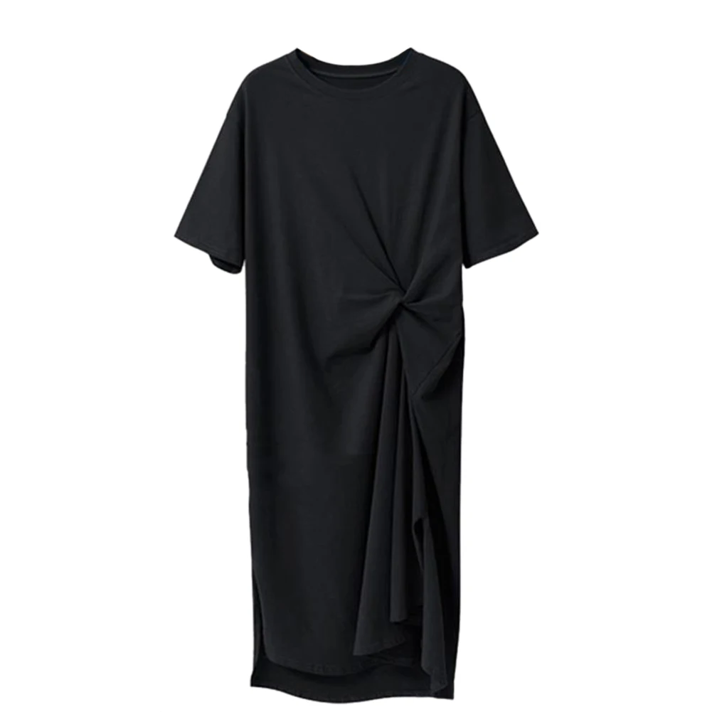 

1 PCS Loose And Casual French Niche Dress Oversized Long T-Shirt Dress Summer