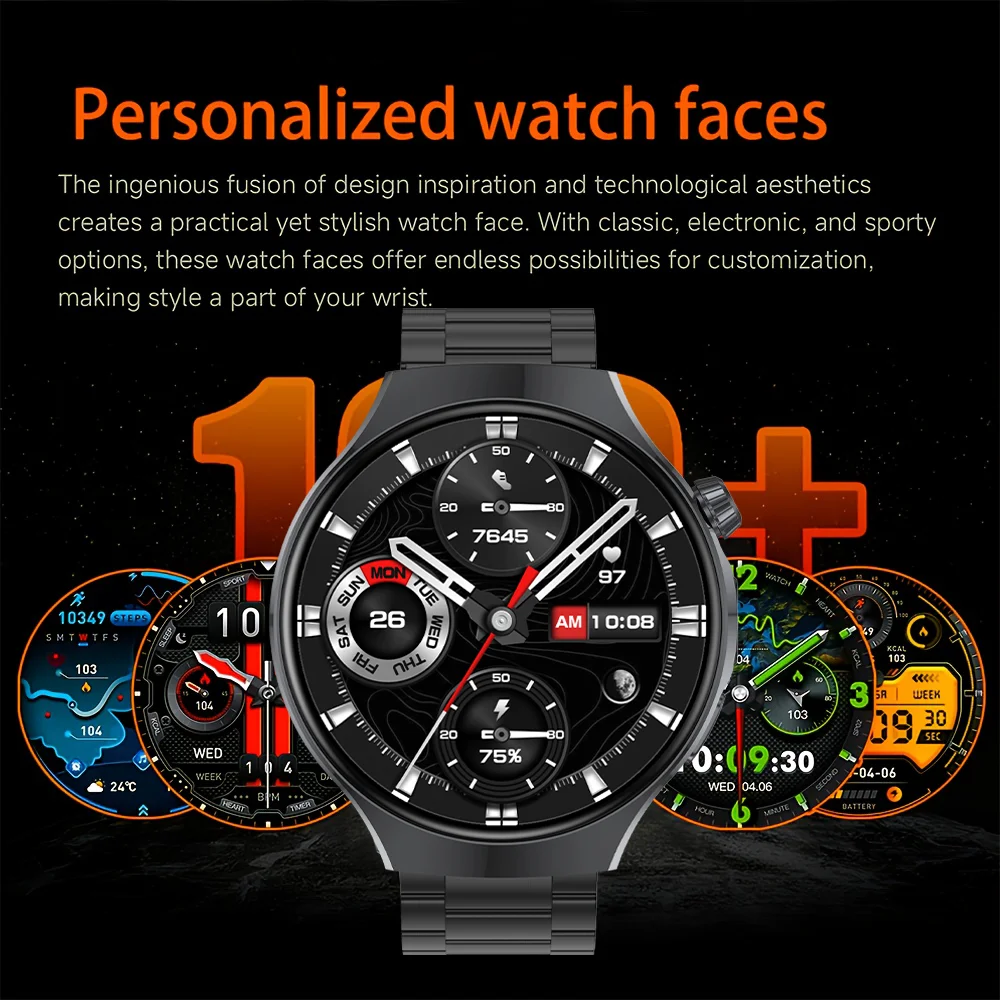 2026 New T-REX3 Outdoor Smart Watch 1.7inch AMOLED 1000mAh Large Battery 5ATM Waterproof Voice Call Sports Men Fitness Bracelet 2