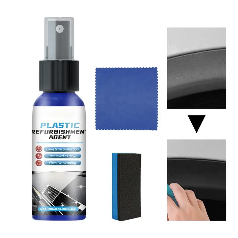100Ml Car Plastic Restore Coating Agent Auto Plastic Rubber Riparazione Esterna Clean Refresh Restoration Agent Black Seal Brighten