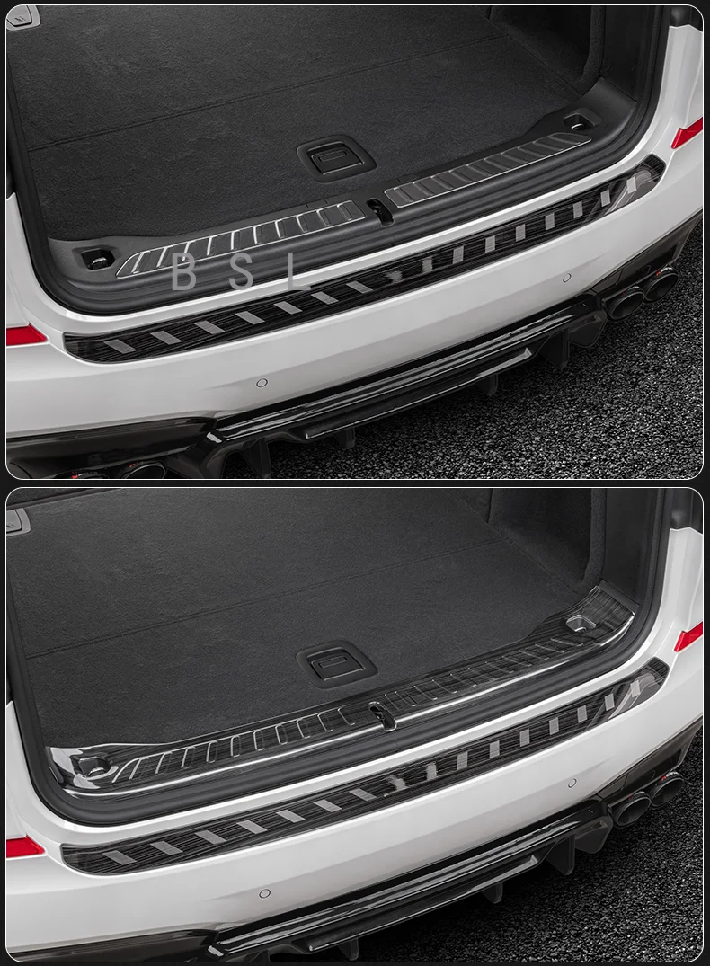 Stainless Steel Rear Trunk Rearguards Rear Bumper Outer Sill Protector Guard Cover Plate 1pc For BMW X3/iX3 -