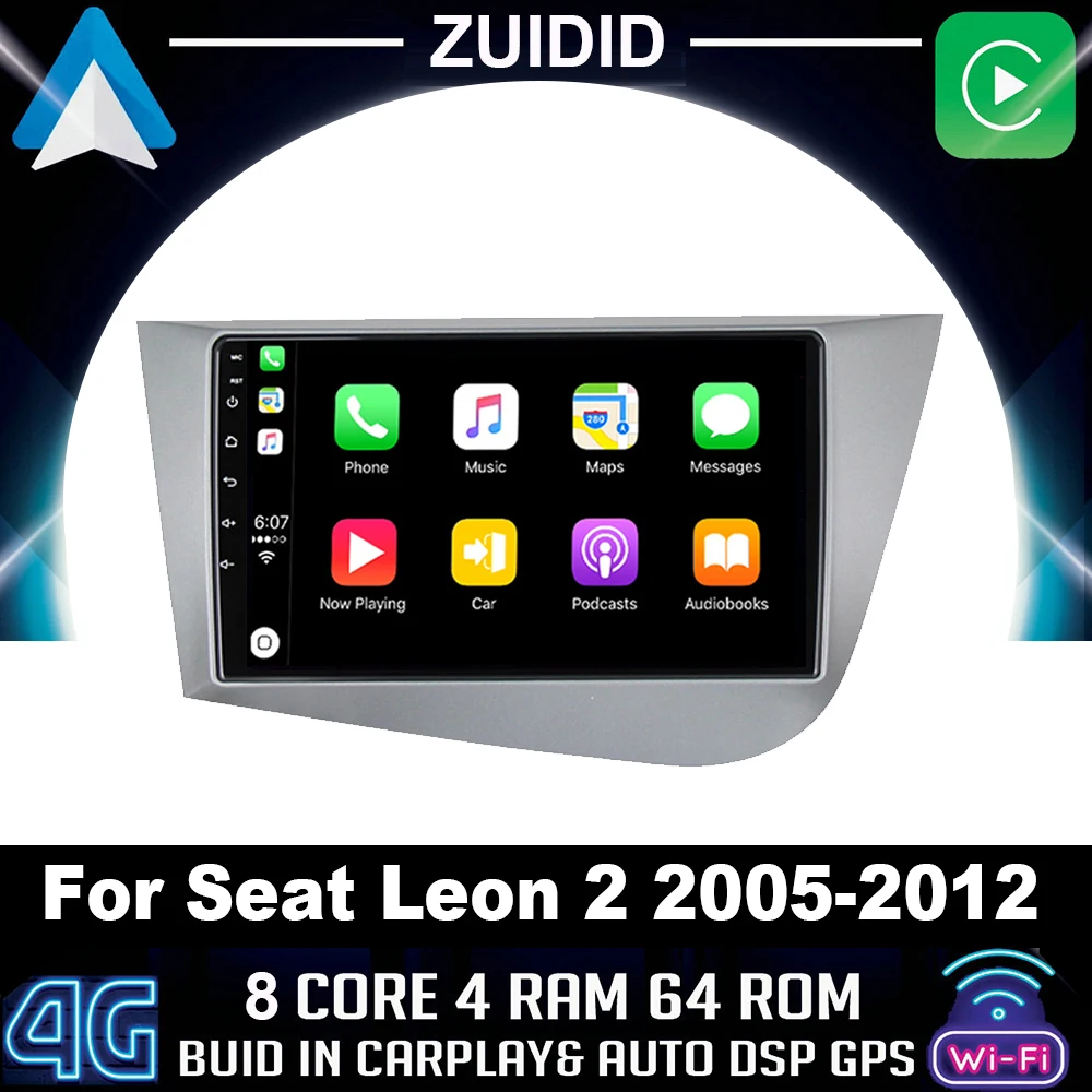 2din 안 드 로이드 10 자동차 라디오 좌석 레온 2 MK2 Altea XL 2004-2015 자동차 스테레오 Autoradio 멀티미디어 비디오 플레이어 탐색