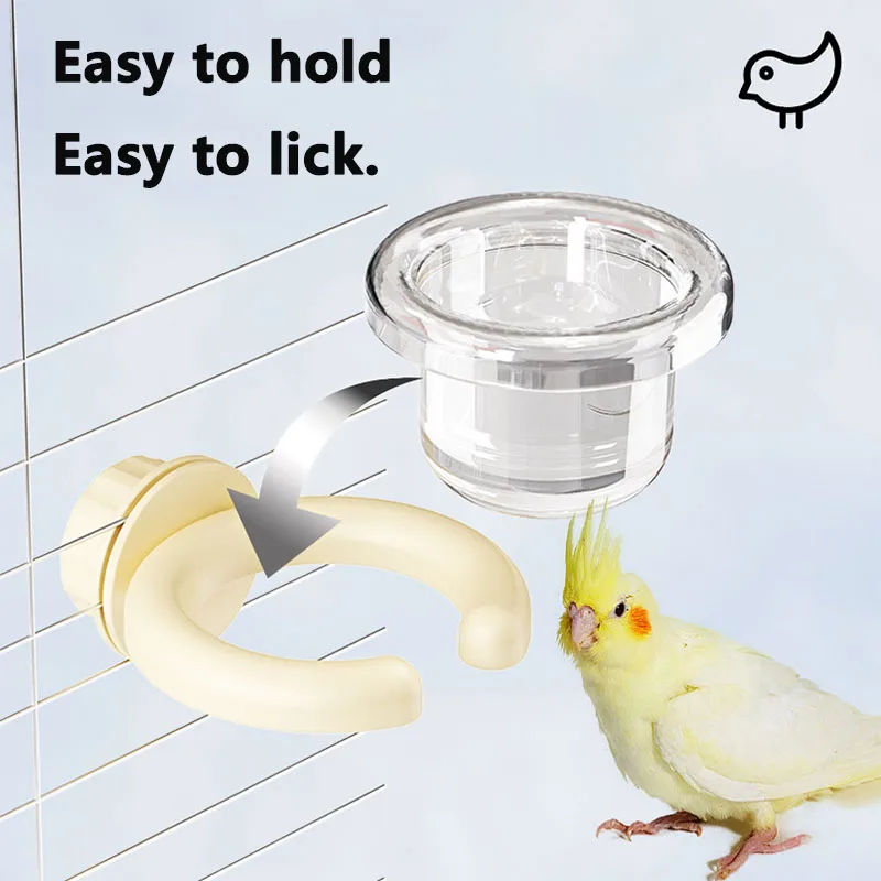 PARKER New wall-mounted bird feeder transparent removable bird water bowl parrots pet birds feeding bowl