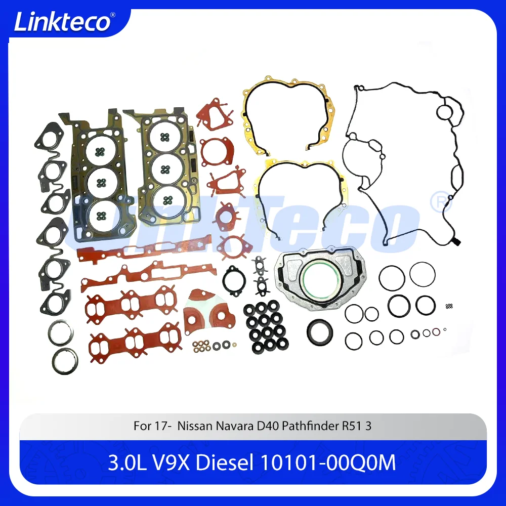 Engine Cylinder Head Full Gasket Set For 3.0 T L V6 Diesel V9X Nissan Navara D40 STX550 Pathfinder R51 Ti550 3.0T 3.0L