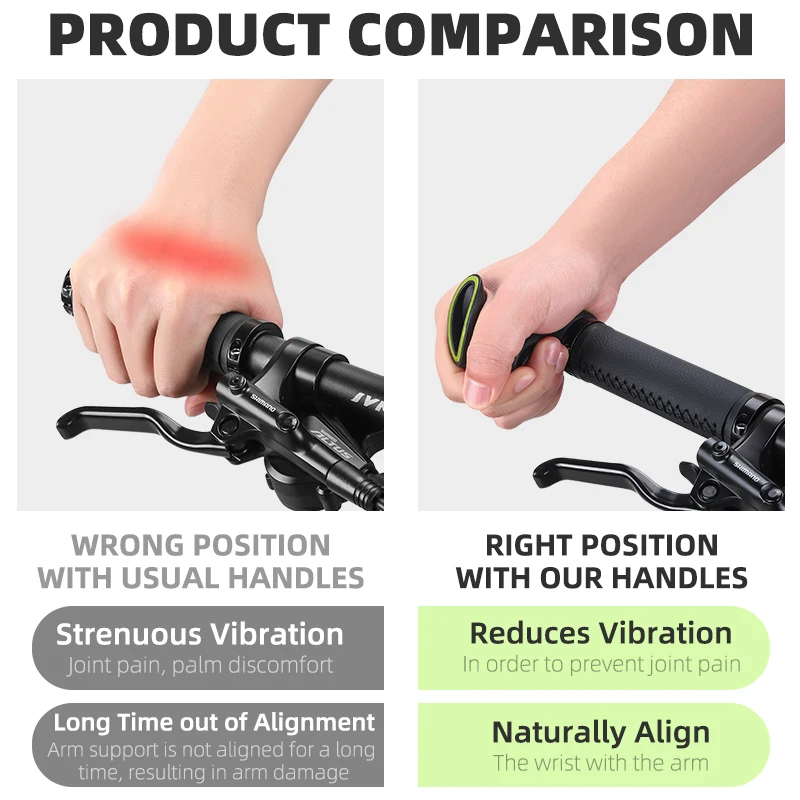 WEST BIKING 1 Pair Bicycle Bar Ends Lightweight Ergonomic Bike Extension Handlebar MTB Bicycle Handlebar Grips Bike Accessories