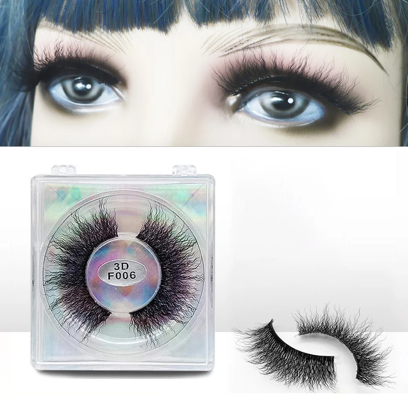 QSTY3D Faux Mink Eyelashes Cruelty free Handmade Eyelash Extension Wispies Fluffy 11-22mm Fake Lashes Soft wavy Makeup eyelashes | Красота и
