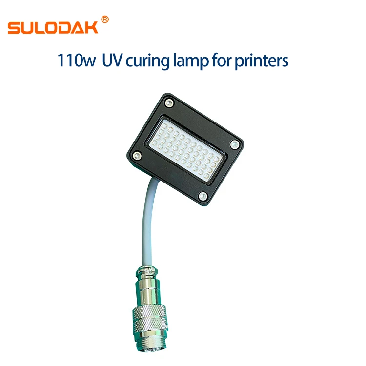110W 402028A 수냉식 UV LED 경화 램프 360-420nm (리코 G5 G6 잉크 사전 경화, 인쇄 바니시, UV 접착제 건조용)