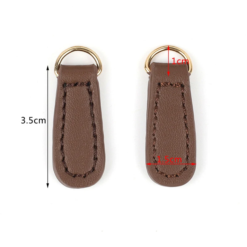 6x Leather Zipper Pull Tab Fixer Zipper Tags for Clothes Boot Jacket  Luggage Repair Accessories