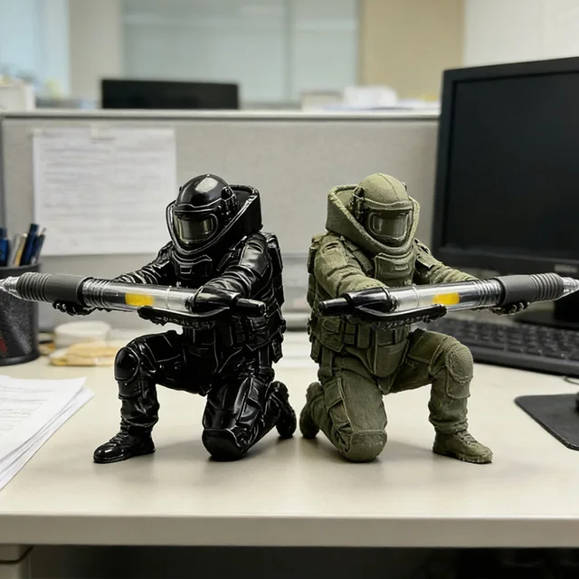 3D Printed Tactical Pen Holder Cool Desktop Organizer Soldier Statue Creative Military Gift Office Stationery Stand 1