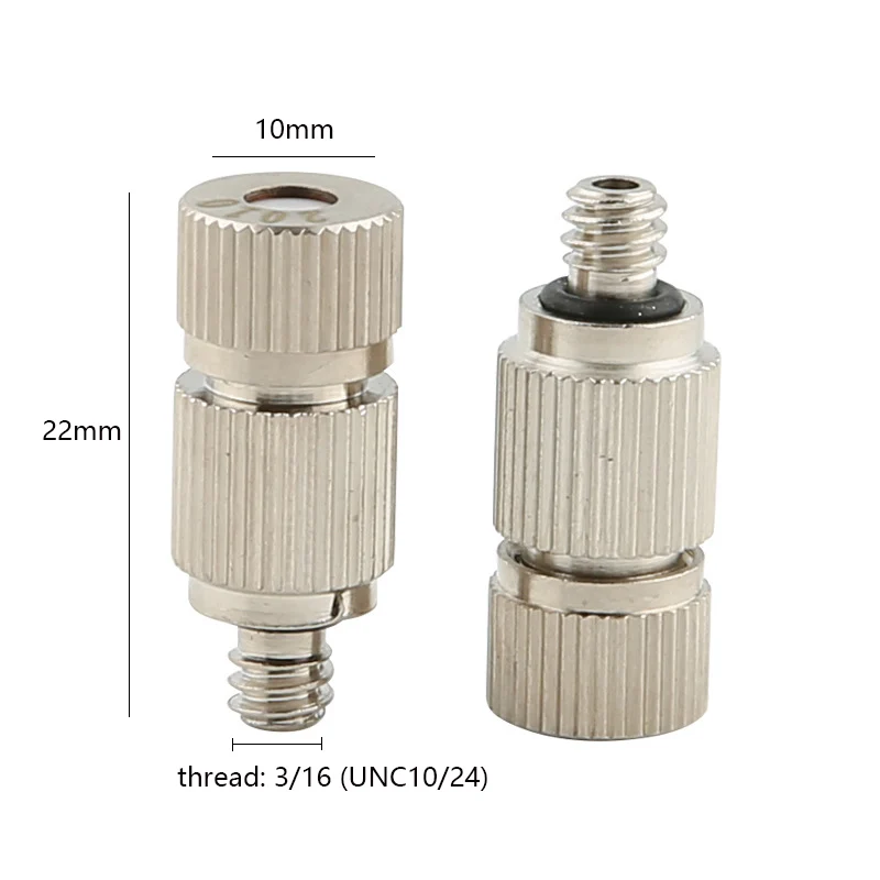 50pcs Outdoor Anti-drip Fogging Spray Head Outdoor Cooling Misting System Nozzle, UNC 10/24 Stainless Steel Misting Nozzles 2