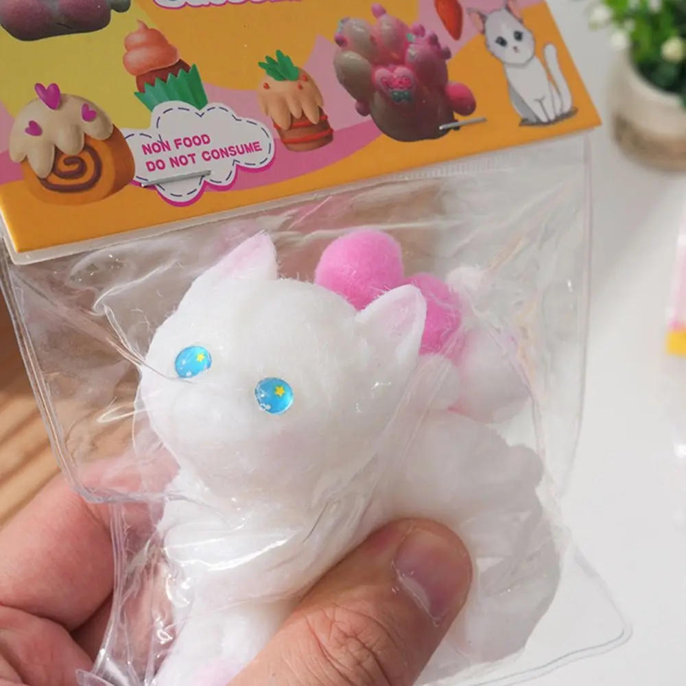 Soft Release Squeeze Cat Toys Cartoon Stress Relief Cat Stress Relief Squeeze Ball TPR Funny Pinching and Decompressing Toy 5