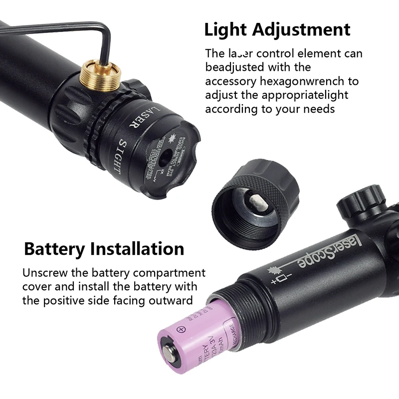 Laser Pointer Laser Pointer Pen Red Laser Can Be Adjusted Up And Down Left Right Infrared Set Sight Calibrator Hand-adjusted Pointer