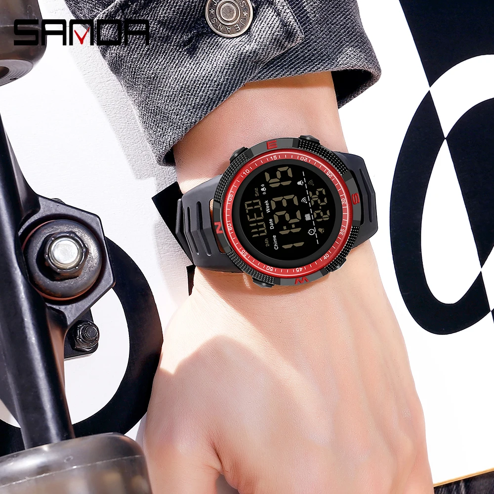 

SANDA Man Watch Waterproof Sports Custom Luxury Designer Tecnologia Digital Original Wristwatches Dropshipping Sets Wristwatches