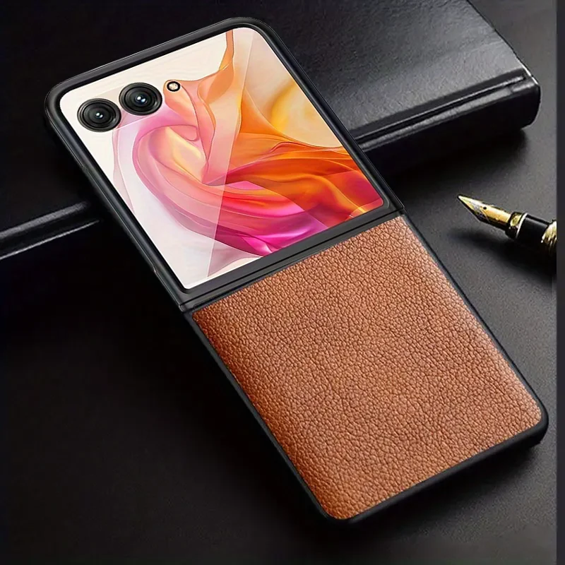 Lychee Texture Magnetic Leather Phone Case - Ultra Thin Shockproof Protector Cover