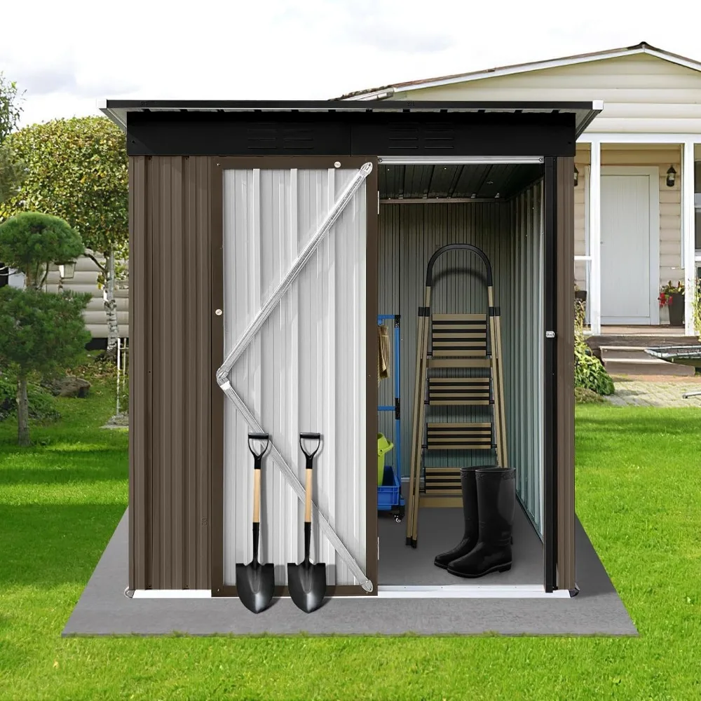 

Small Storage Shed 5x4FT,Outdoor Tool Sheds with Hinged Door & Padlock, Metal Shed Storage Houses for Backyard Garden Patio Lawn