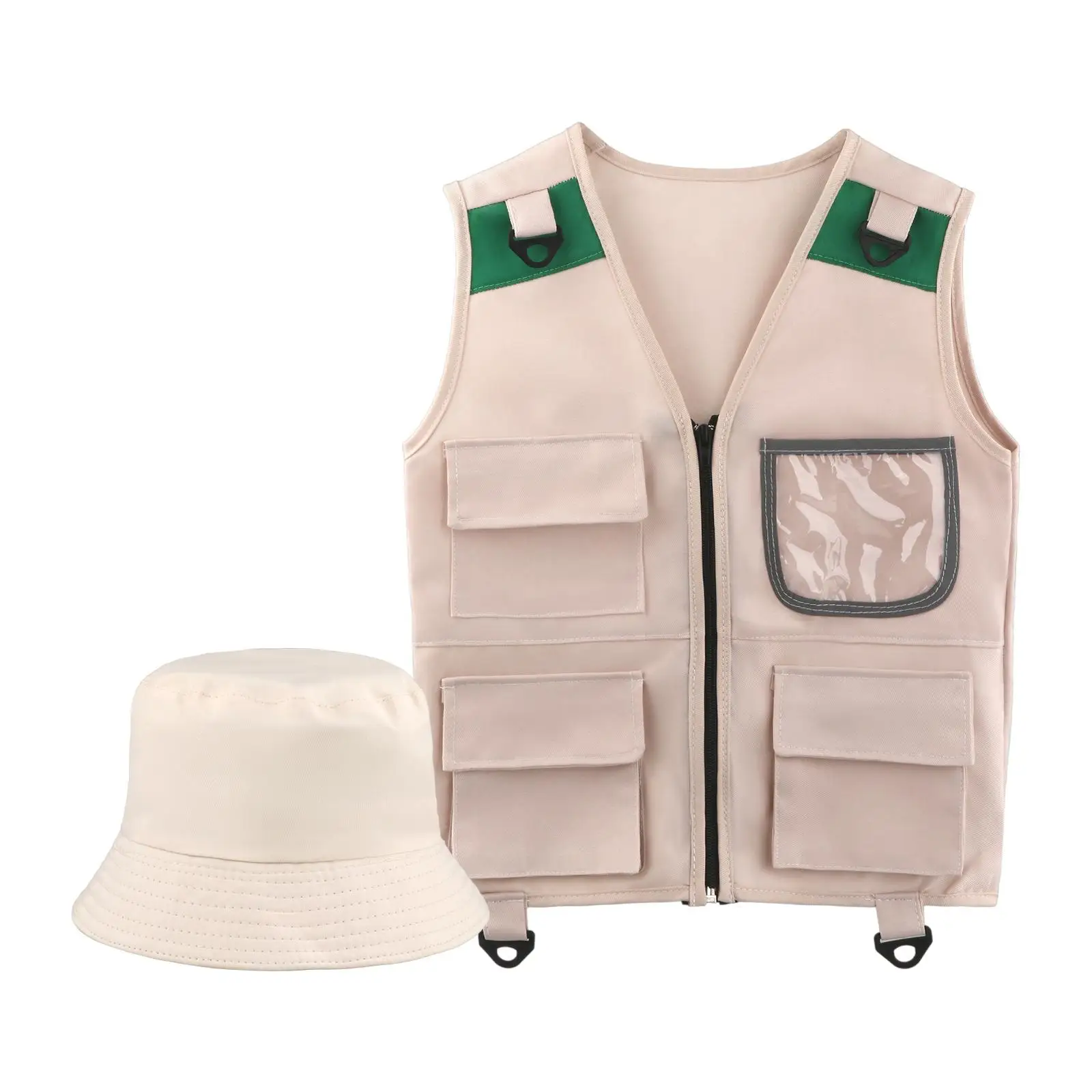 Kids Explorer Costume Cargo Vest and Hat for Toddlers Park Ranger Zoo Keeper kids explorer costume