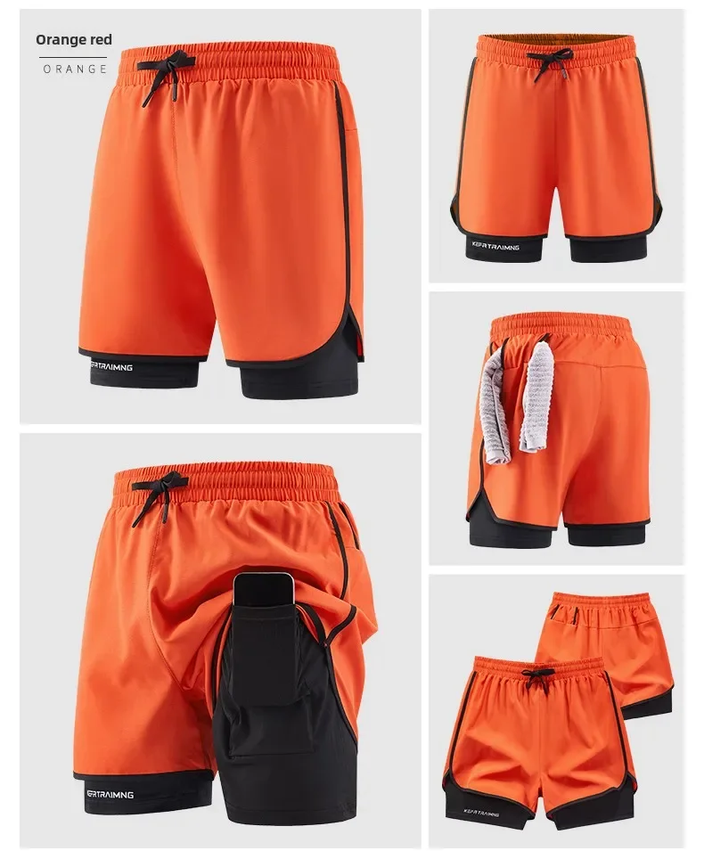 Männer Laufshorts Gym Sport 2 in 1 Camo Quick Dry Workout Training Gym Fitness Jogging Kurze Jogginghose Sommer Männer Sportswear – Detail 8