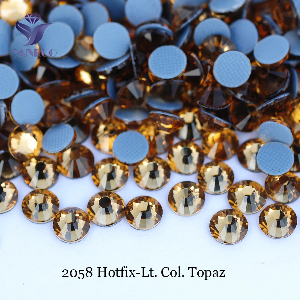 YANRUO 2058HF SS4-SS30 Hotfix Strasssteine Strass Kristalle Strasssteine mit Kleber Nähen Perlen Applikationen auf Schuhen Tasche – Detail 13