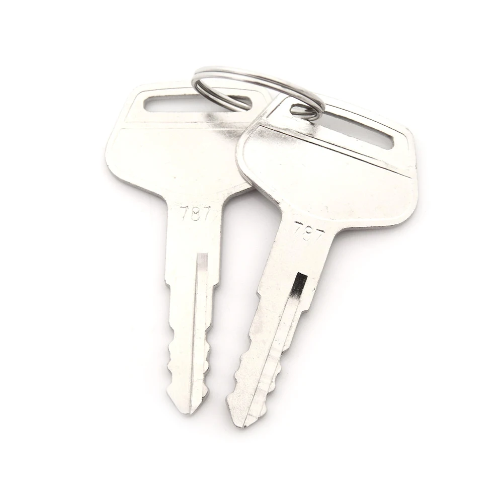 1pc Equipment Tractor Plant Key Excavator Loader Starter Replacement For Komatsu 787 Stainless Steel 55mm