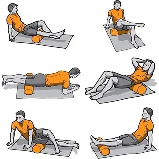 Yoga Foam Roller High-density EVA Muscle Roller Column Self Massage Tool for Pilates Yoga Fitness Gym Equipment 30/45CM 6