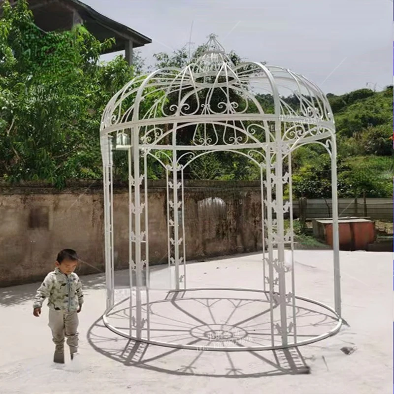 

New wrought iron birdcage large model decoration outdoor pavilion restaurant giant card holder super wedding decorative